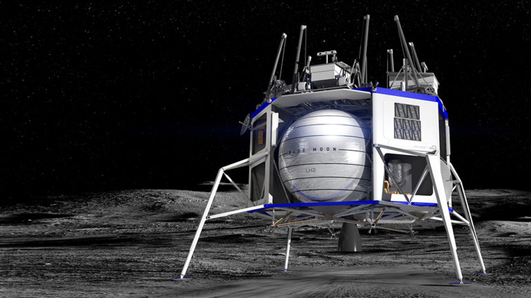 Jeff Bezos Unveils Lunar Lander “Blue Moon”
