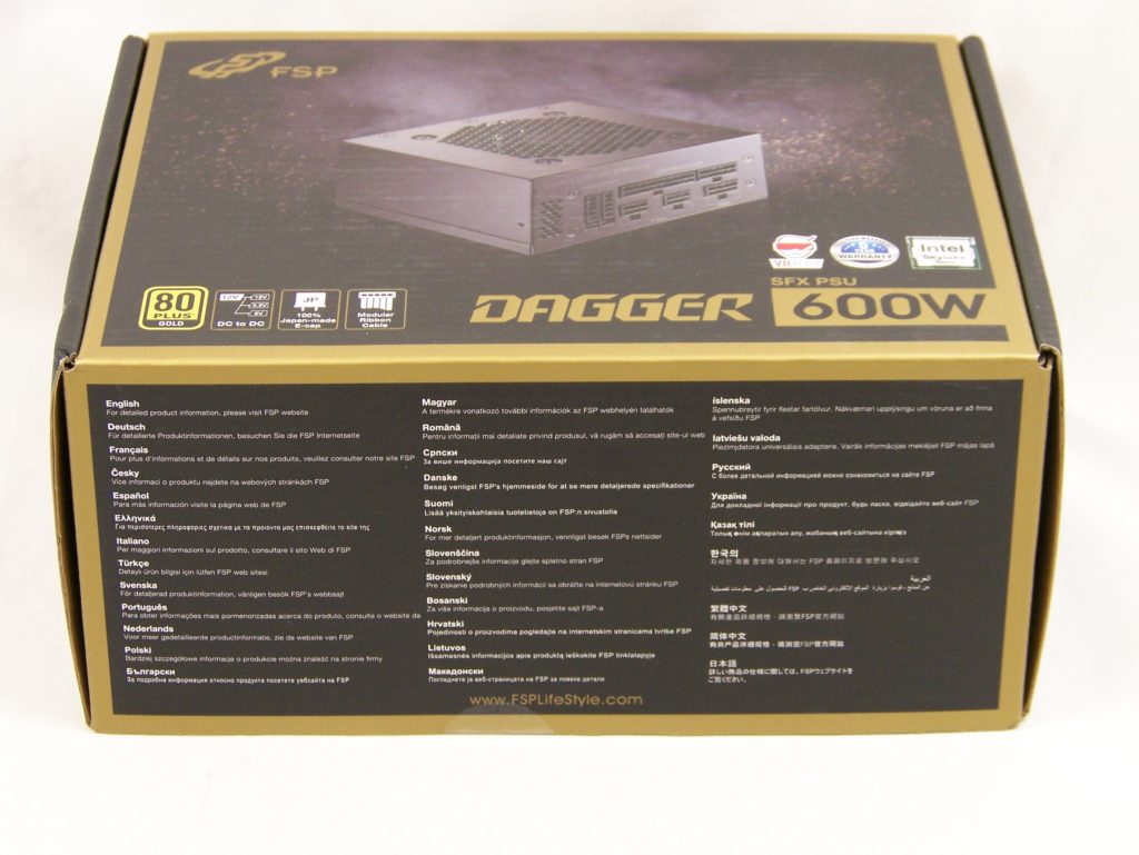 FSP Dagger 600w PSU Box Bottom