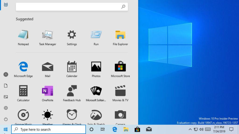 New Start Menu Revealed in Leaked Internal Windows 10 Build