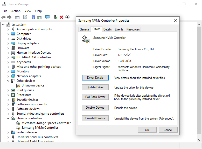 Samsung NVMe Controller