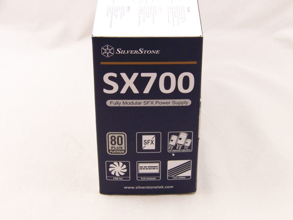silverstone sx700-pt box on white background