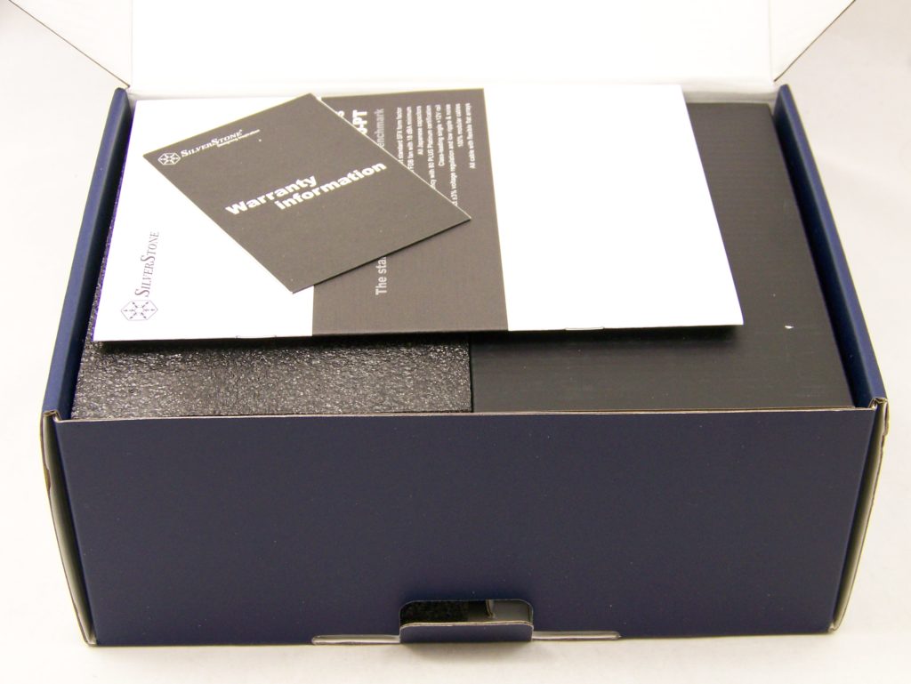 silverstone sx700-pt open box on white background
