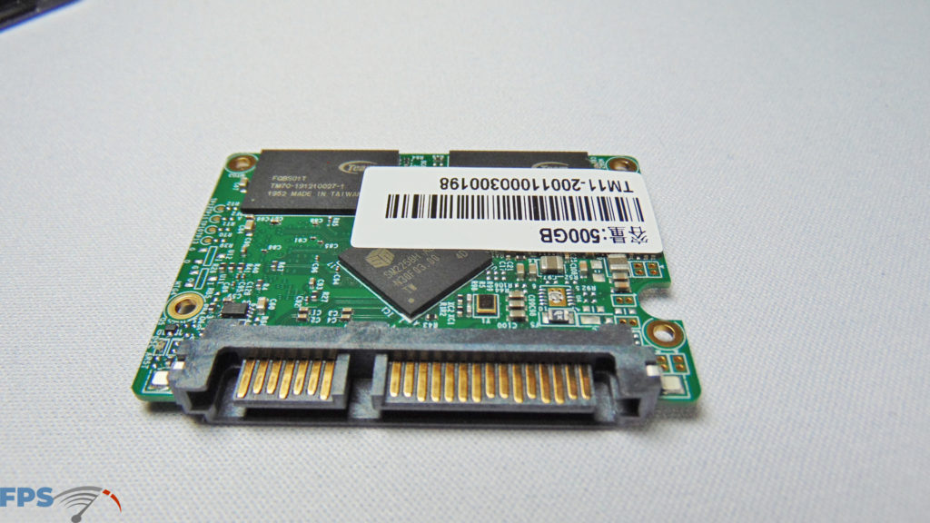 TeamGroup T-Force Vulcan 500GB SSD circuit board taken apart