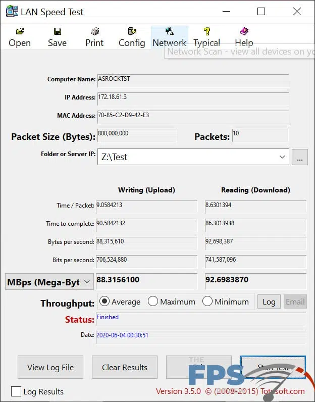 ASRock X570 Creator Motherboard Network Speed Test