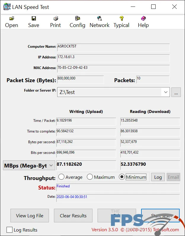ASRock X570 Creator Motherboard Network Speed Test
