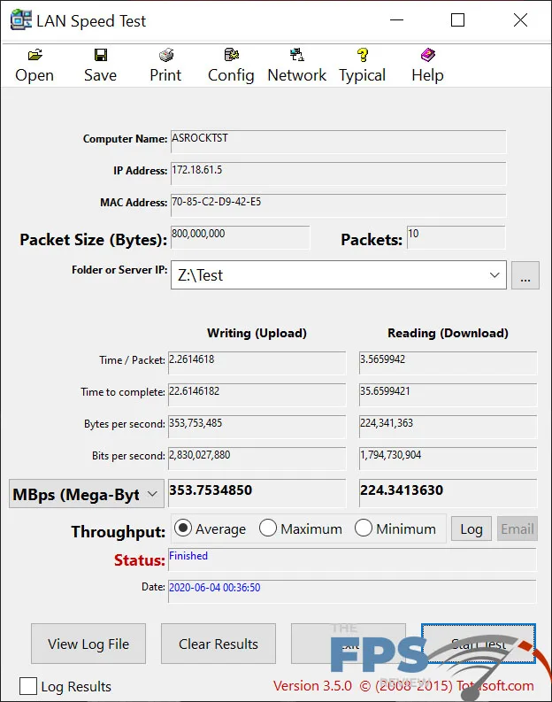 ASRock X570 Creator Motherboard Network Speed Test