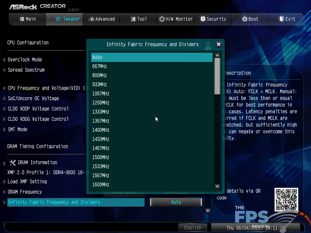 ASRock X570 Creator Motherboard BIOS OC Tweaker