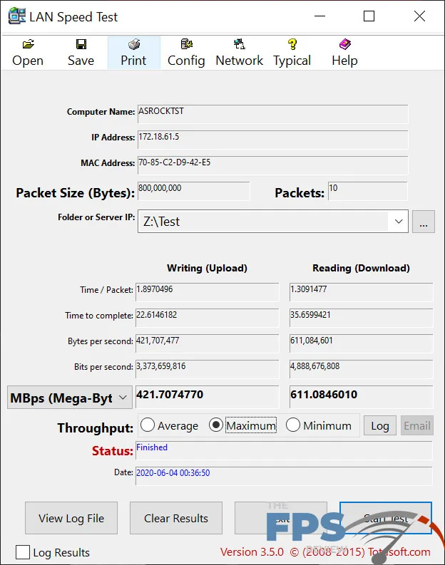 ASRock X570 Creator Motherboard Network Speed Test