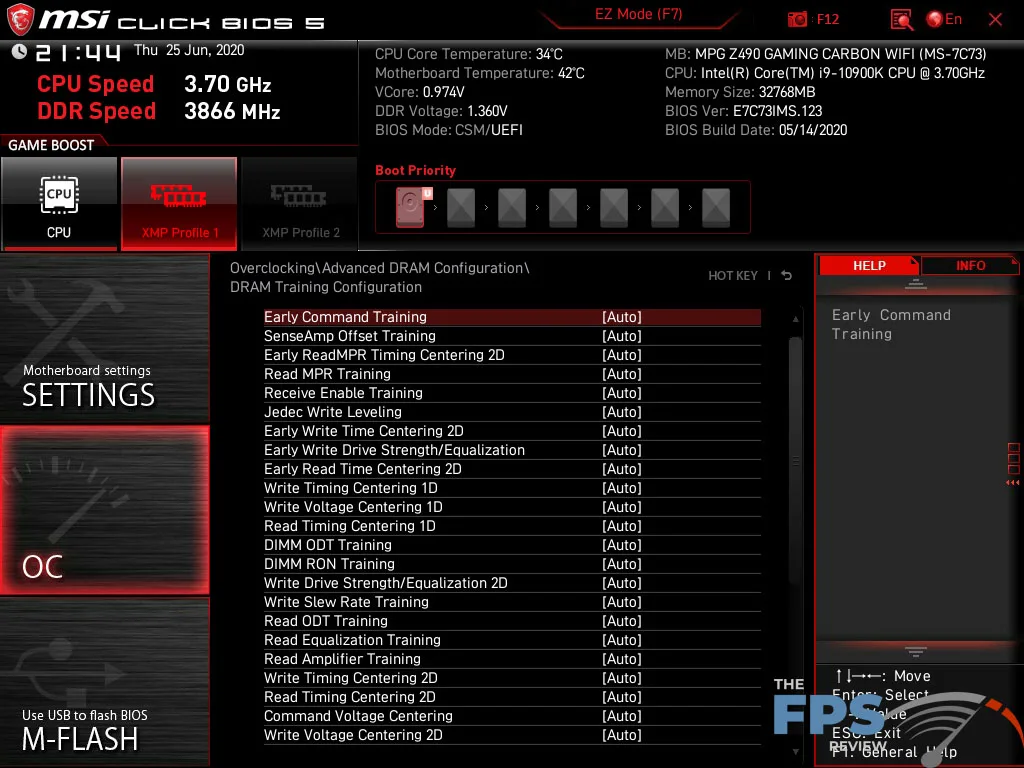 MSI MPG Z490 Gaming Carbon WiFi Motherboard Bios