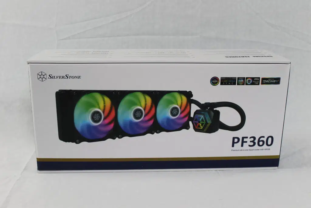 SilverStone PF360-ARGB AIO Cooler Front of Box