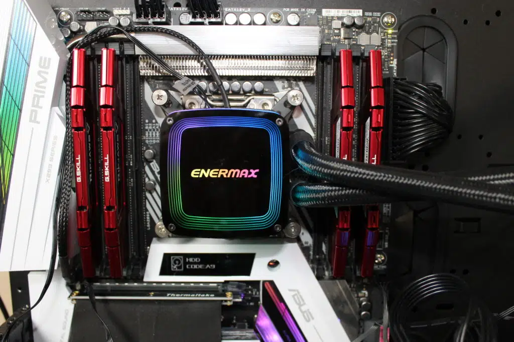 Enermax AQUAFUSION 240 AIO Cooler Pump Installed