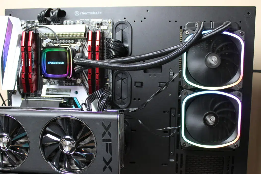Enermax AQUAFUSION 240 AIO Mounted on The FPS Review Test system