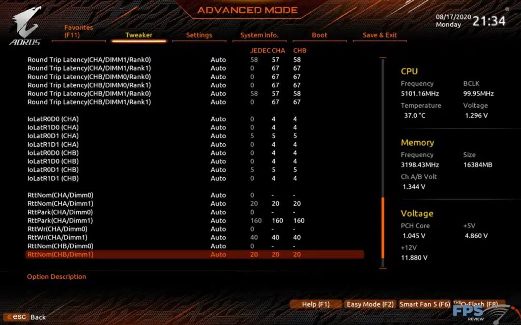 GIGABYTE Z490 Aorus Master Motherboard BIOS