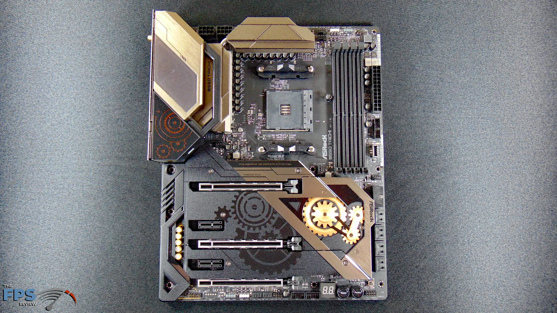 ASRock B550 Taichi Motherboard Front of Motherboard Vertical