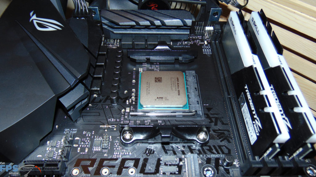 AMD Athlon 3000G installed in motherboard