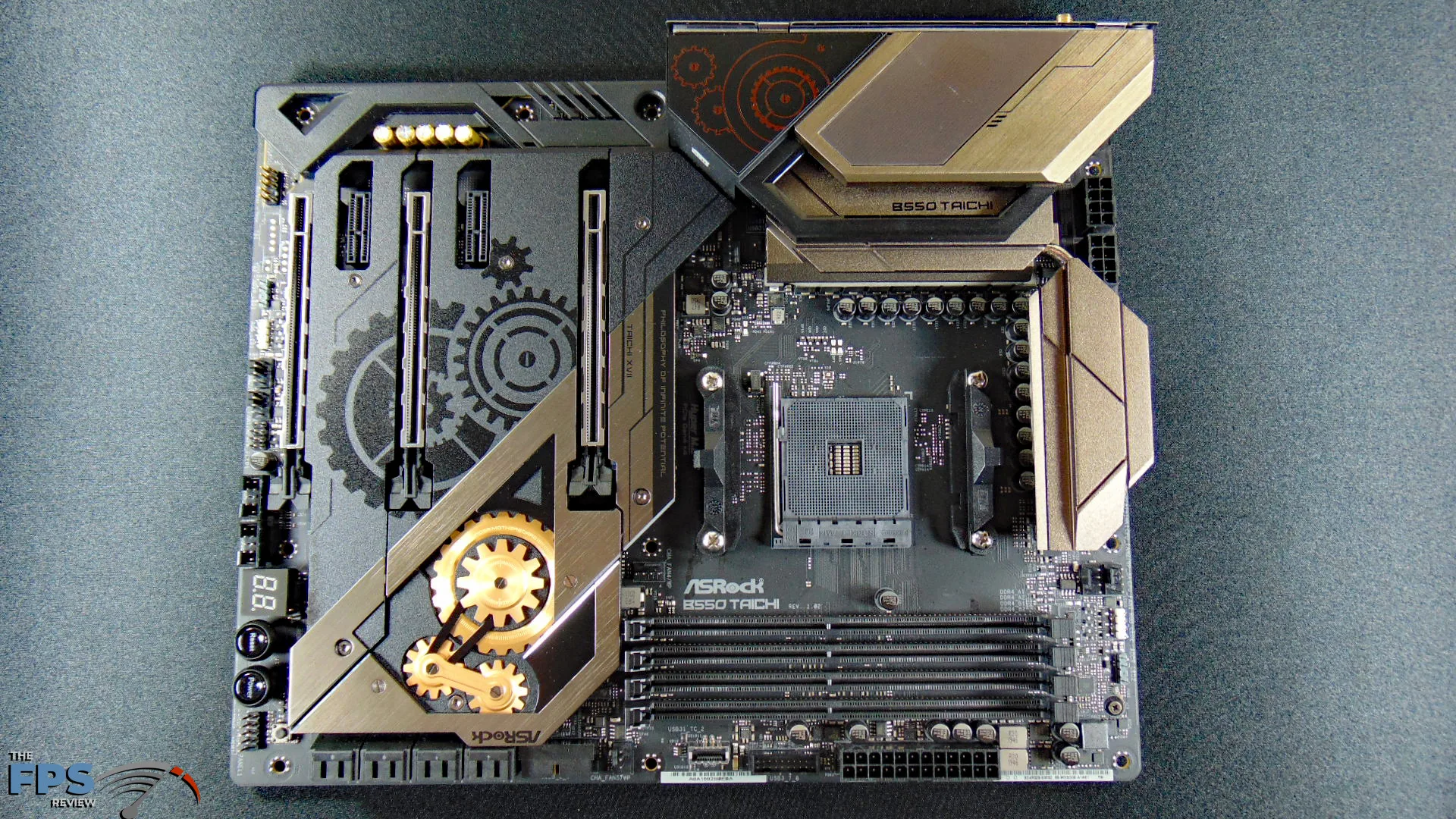 ASRock B550 Taichi Motherboard Front of Motherboard Horizontal