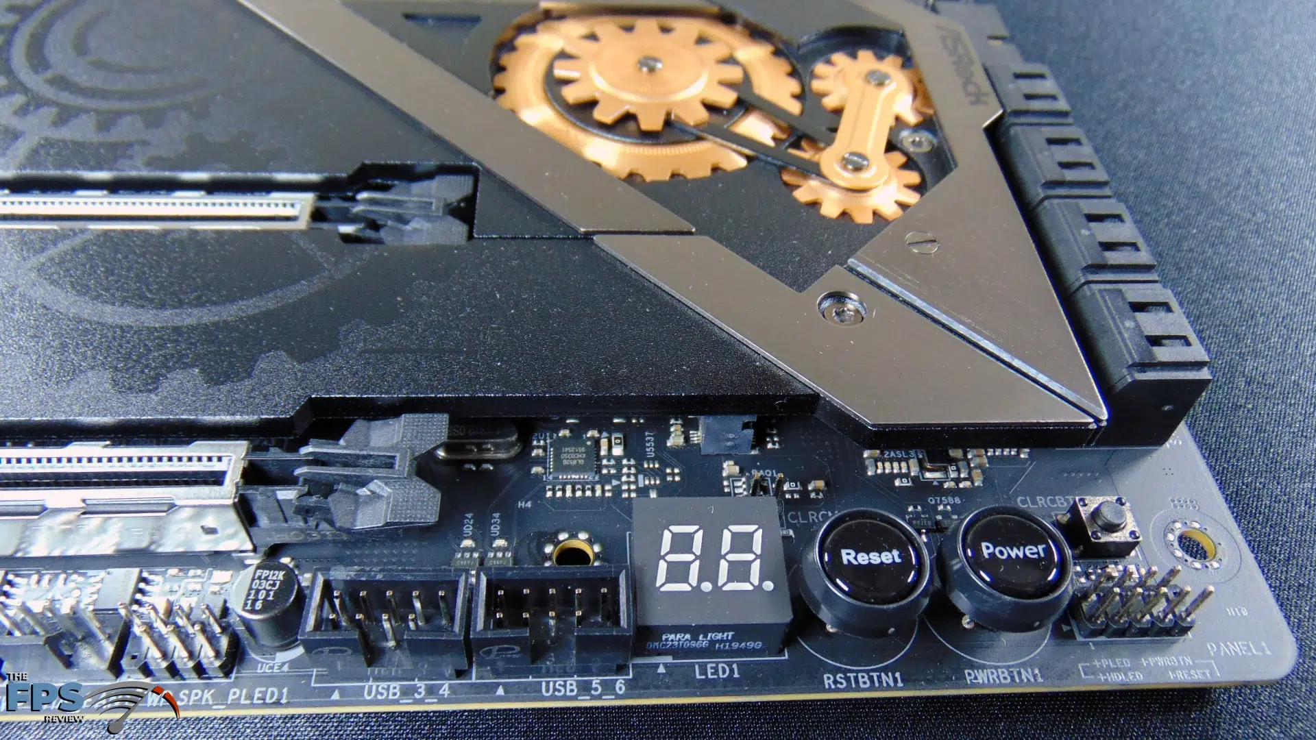 ASRock B550 Taichi Motherboard Power and Reset Switch and LED Diagnostic