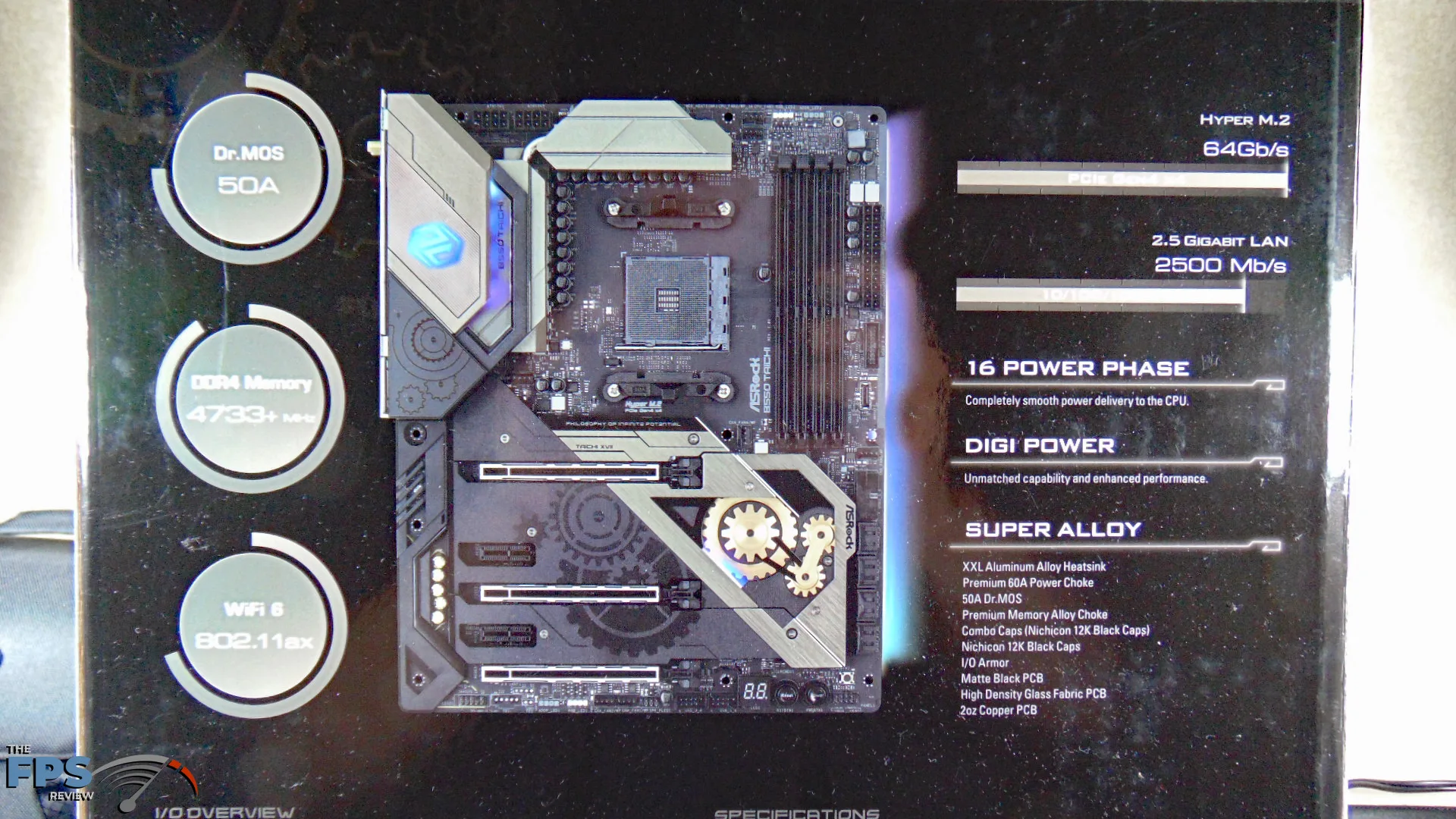ASRock B550 Taichi Motherboard Back of Box