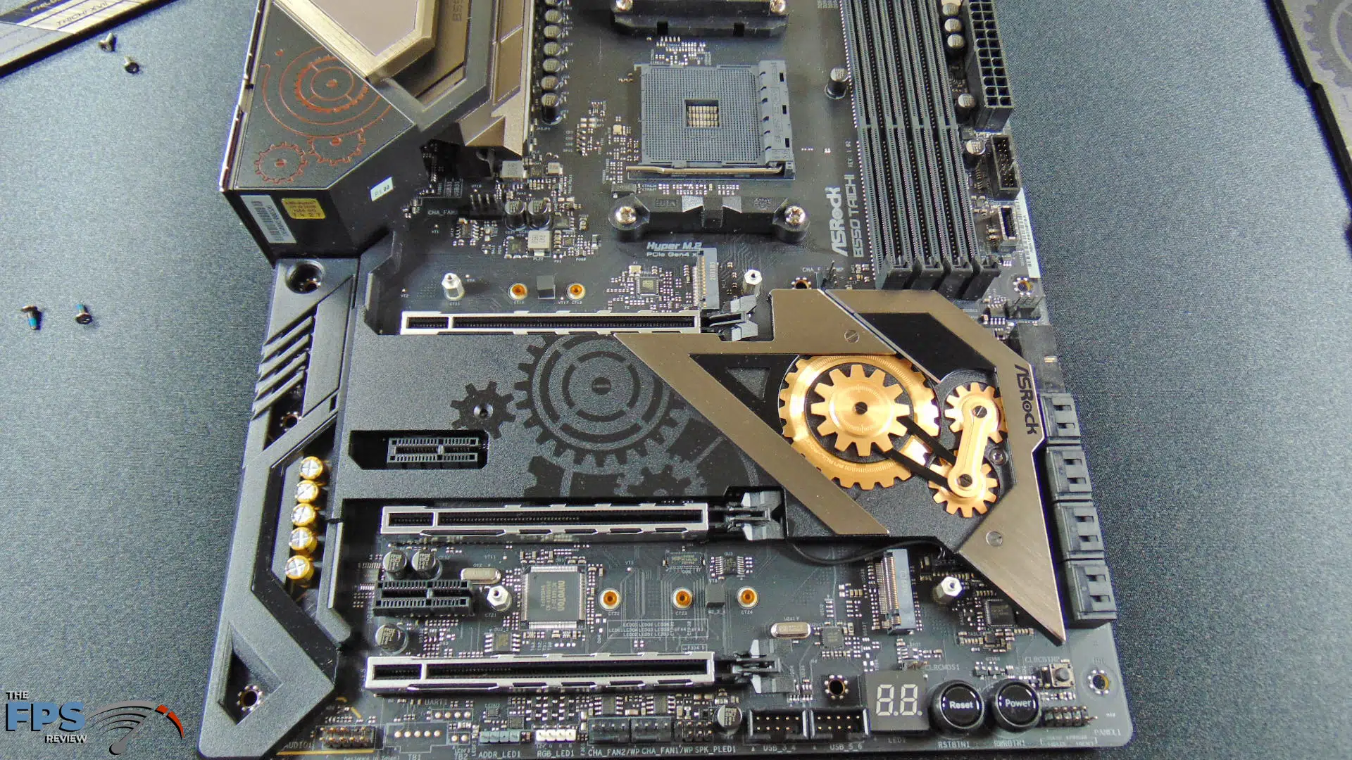 ASRock B550 Taichi Motherboard M.2 Covers Off