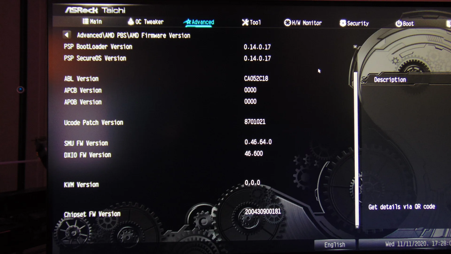 ASRock B550 Taichi Motherboard BIOS