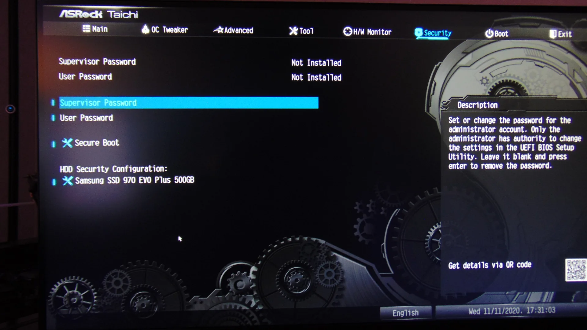 ASRock B550 Taichi Motherboard BIOS