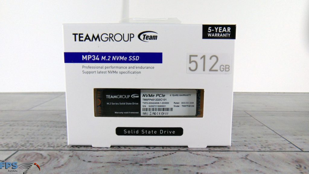 TEAMGROUP MP34 512MB M.2 PCIe SSD Box Front
