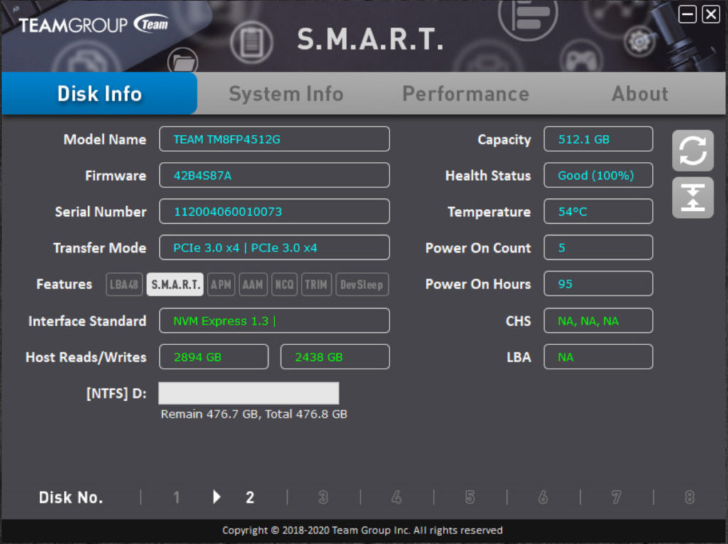 TEAMGROUP SSD S.M.A.R.T. TOOL
