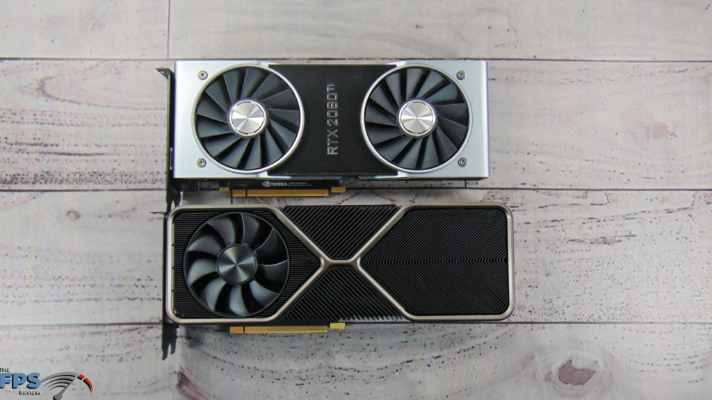 NVIDIA GeForce RTX 3080 Founders Edition side-by-side with RTX 2080 Ti