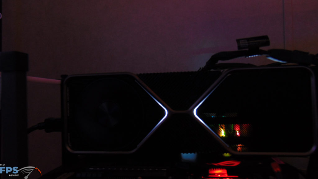 NVIDIA GeForce RTX 3080 Founders Edition in the dark LED lights
