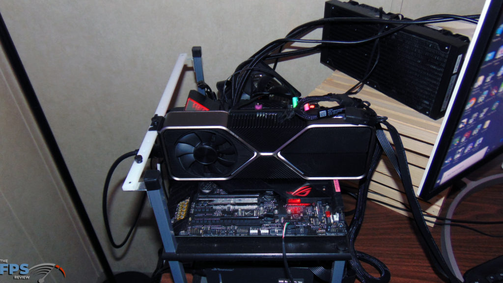 NVIDIA GeForce RTX 3080 Founders Edition on test system bench