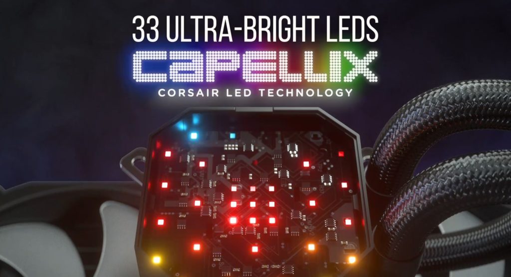 CORSAIR iCUE H100i ELITE CAPELLIX LED Technology