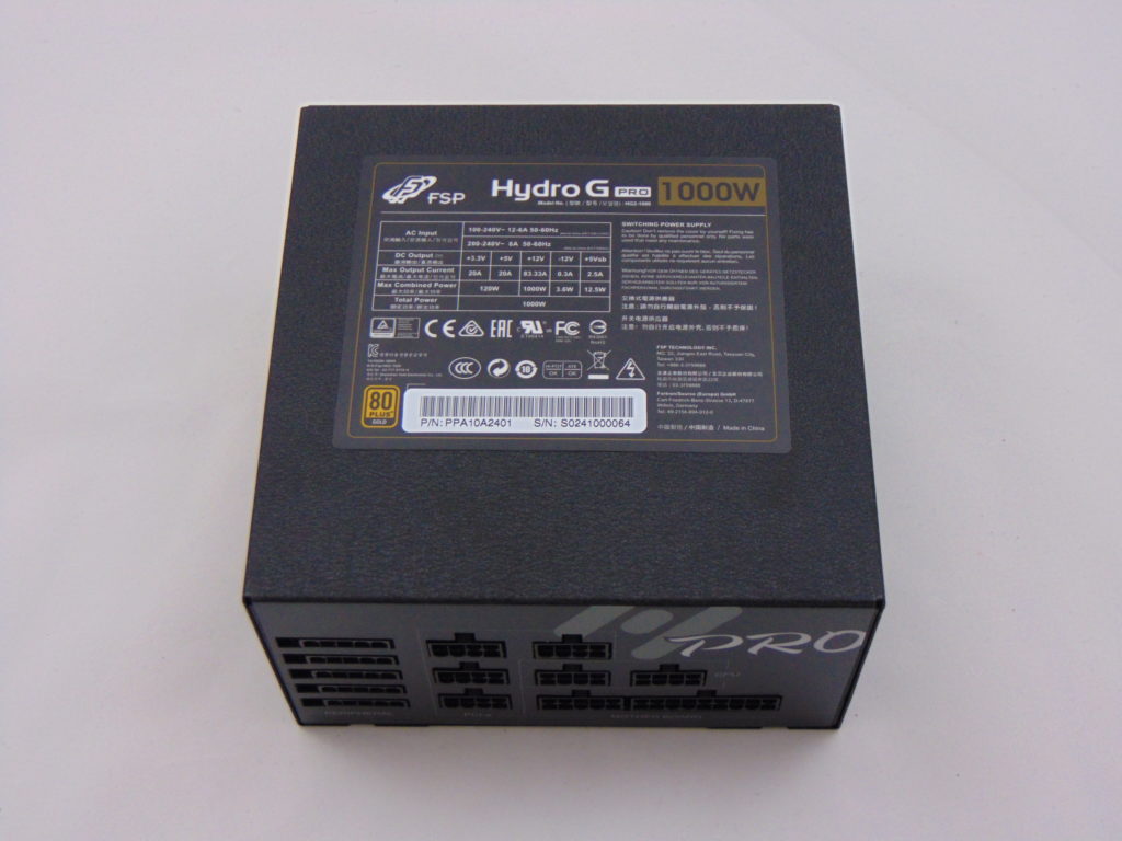 FSP Hydro G PRO 1000W Power Supply Top View