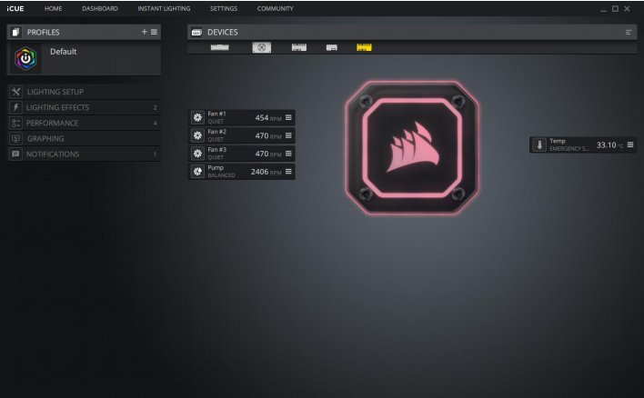 CORSAIR iCUE H100i ELITE CAPELLIX iCUE Software