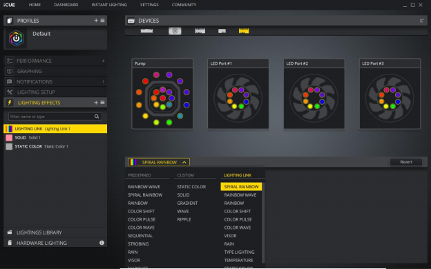 CORSAIR iCUE H100i ELITE CAPELLIX iCUE Software