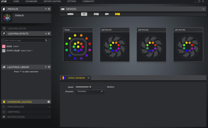 CORSAIR iCUE H100i ELITE CAPELLIX iCUE Software