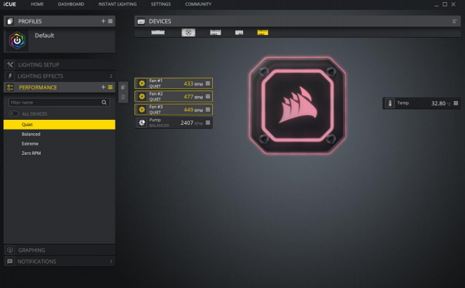CORSAIR iCUE H100i ELITE CAPELLIX iCUE Software
