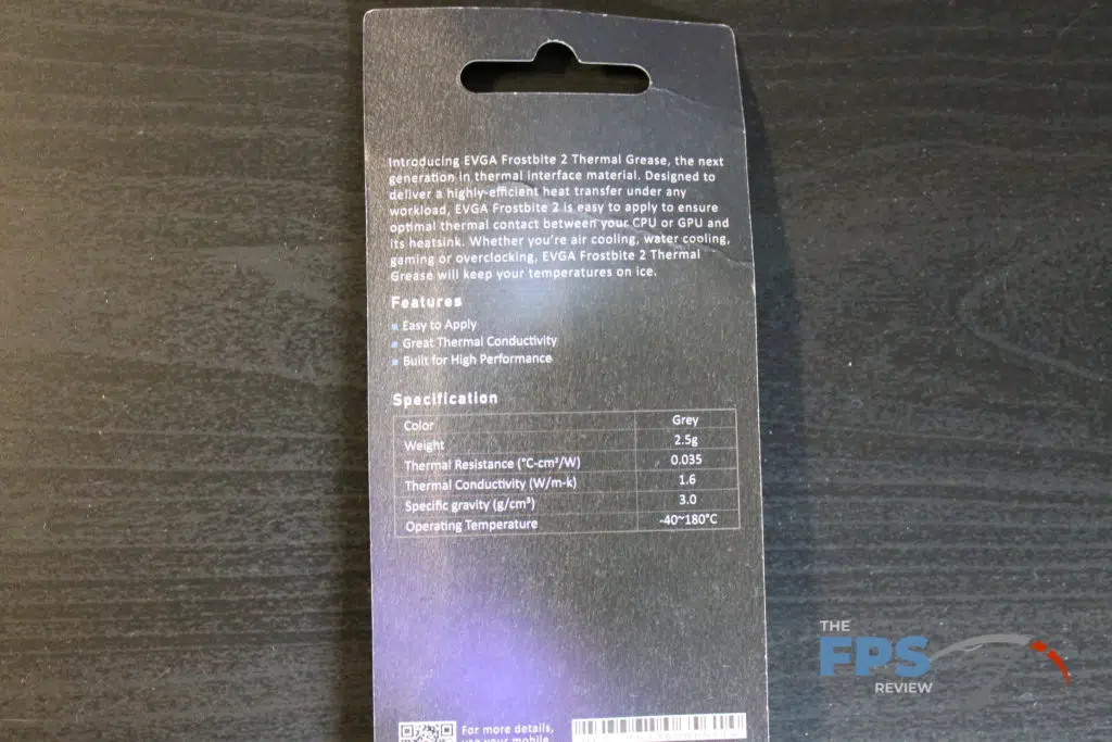 EVGA Frostbite 2 Packaging - Rear View