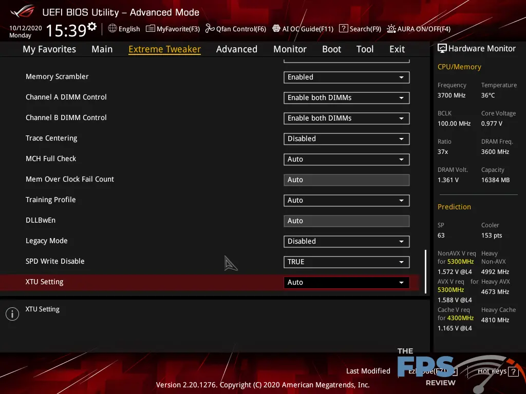 ASUS ROG MAXIMUS XII EXTREME Motherboard BIOS