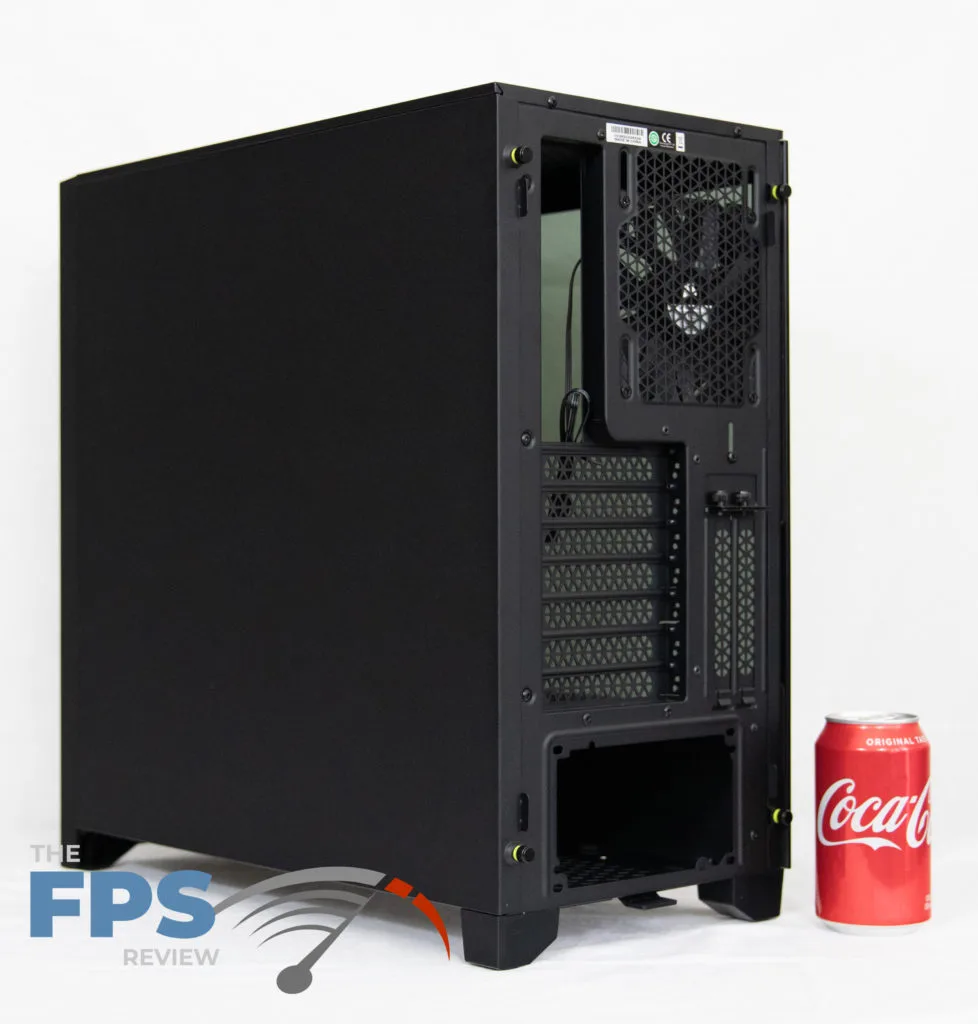Corsair 4000D Tempered Glass Back side angle View