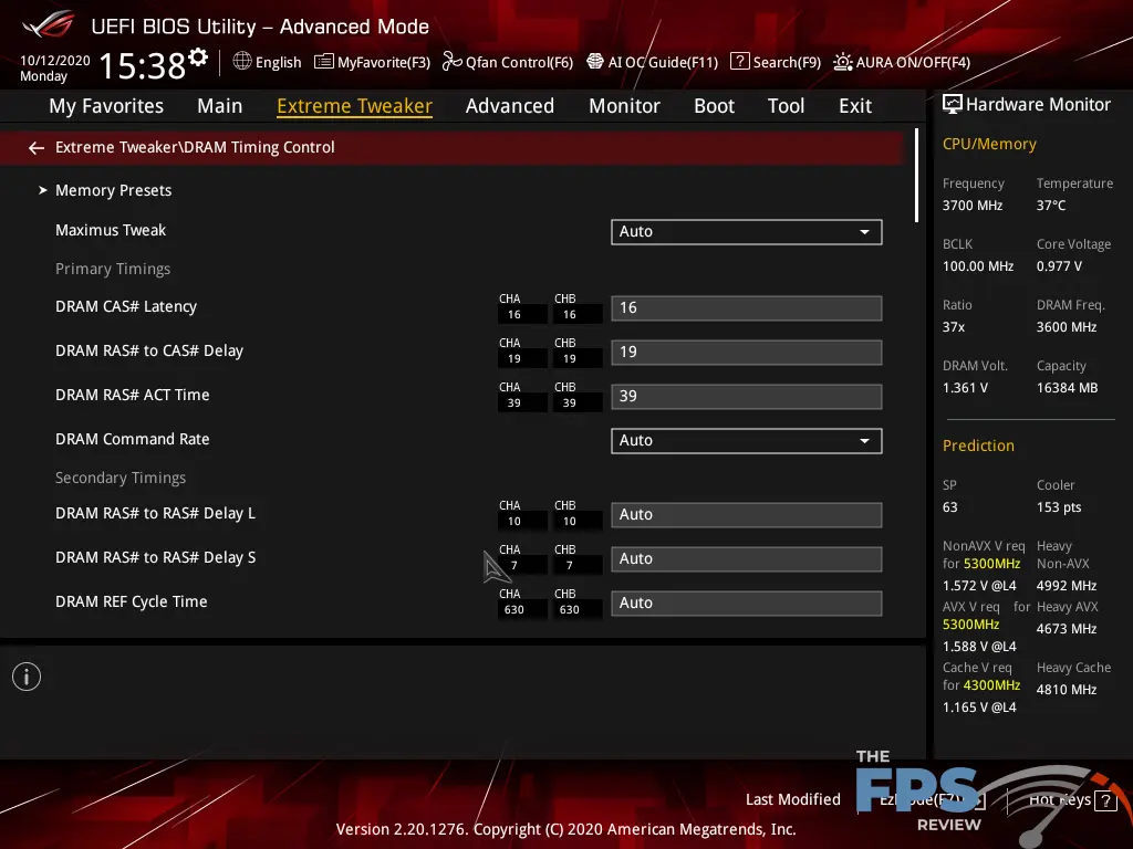 ASUS ROG MAXIMUS XII EXTREME Motherboard BIOS