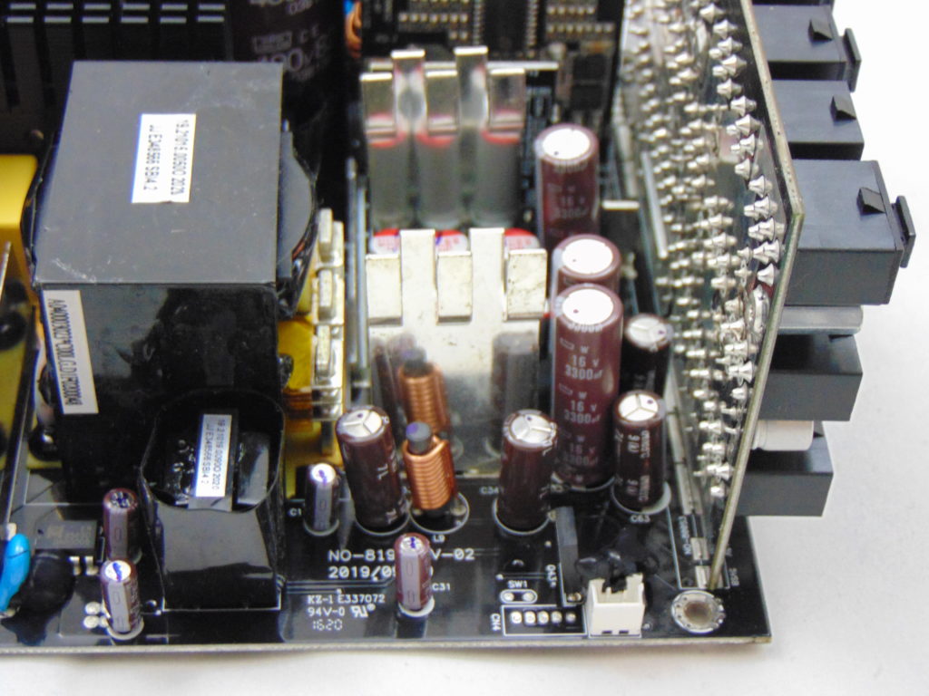 SilverStone DA1650 1650W Power Supply Closeup of Components