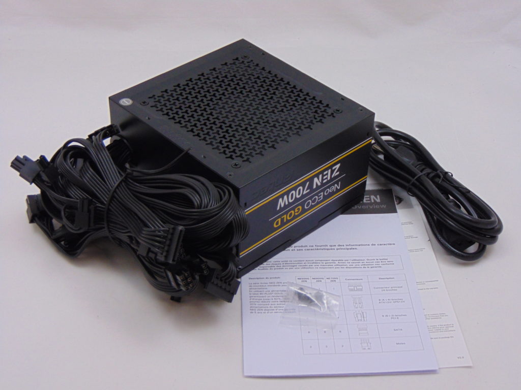 Antec Neo ECO Gold ZEN 700W Power Supply Sitting on Table Fan Side Up