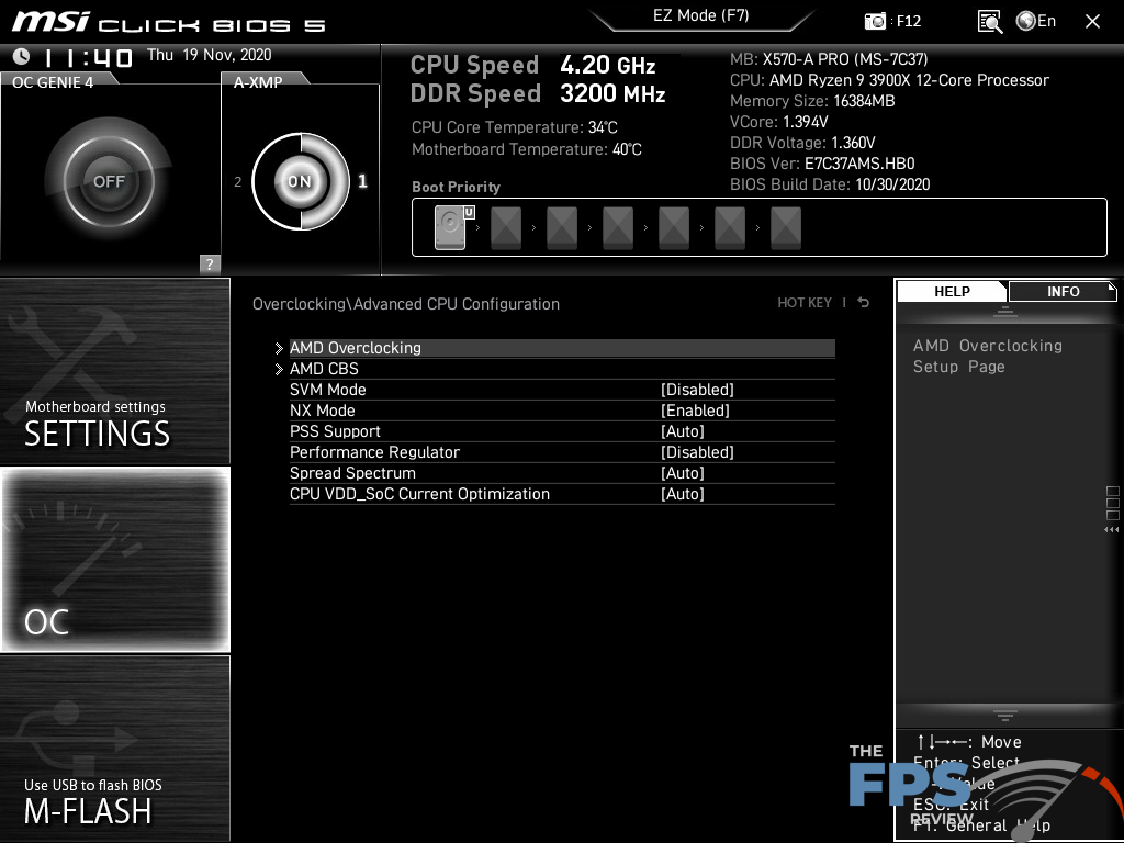 MSI X570-A PRO Motherboard BIOS