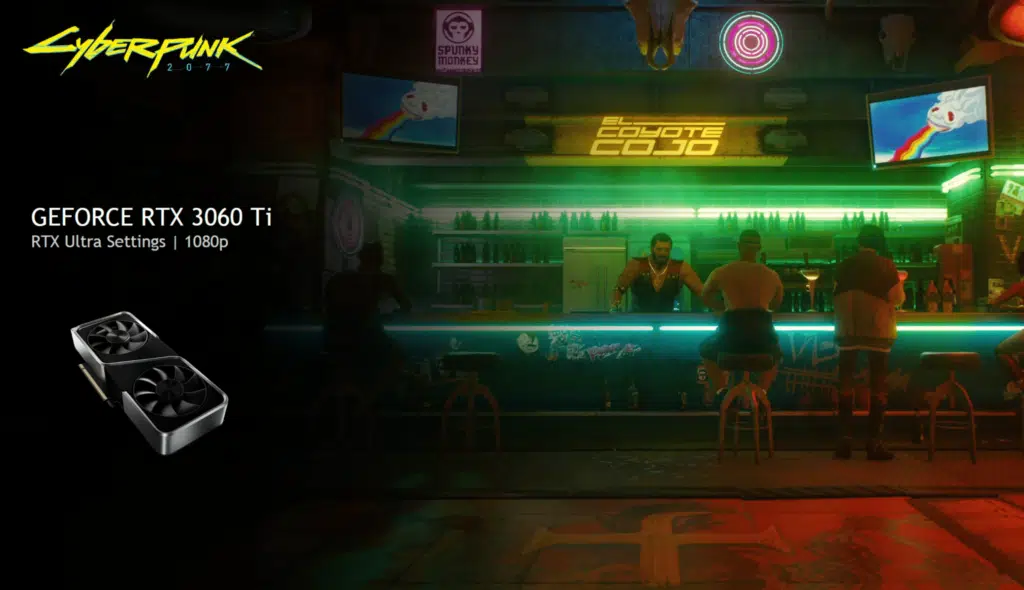 NVIDIA GeForce RTX 3060 Ti Cyberpunk 2077 Performance Presentation Slide