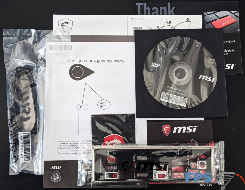 MSI X570-A PRO Motherboard Box Contents