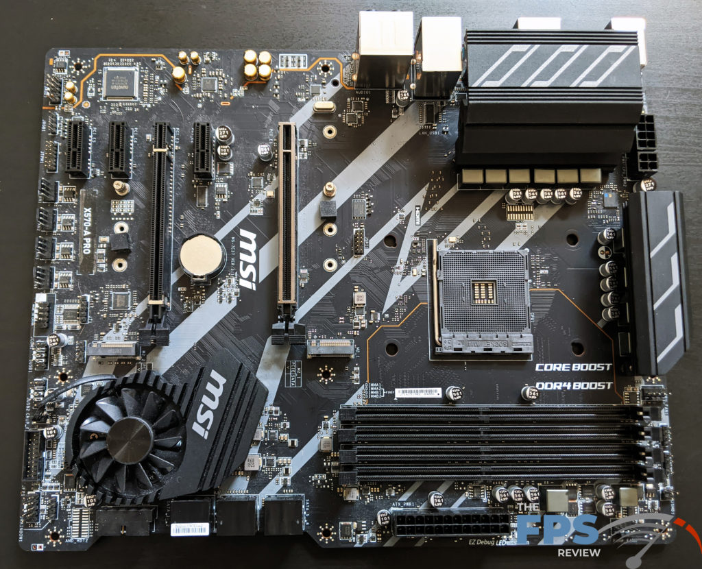 MSI X570-A PRO Motherboard Flat on Table