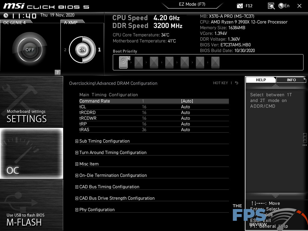 MSI X570-A PRO Motherboard BIOS