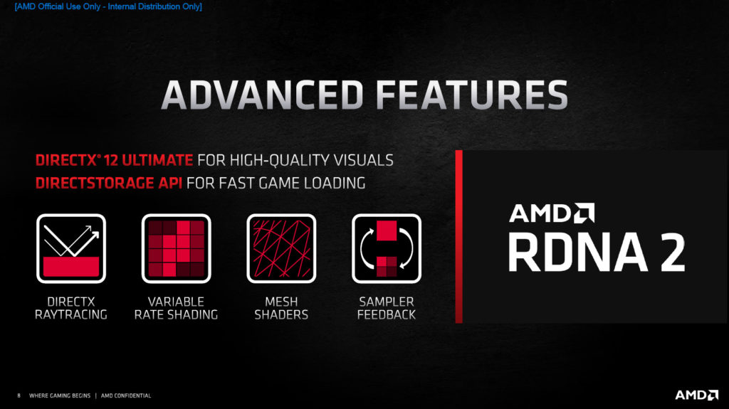 AMD Radeon RX 6800 XT and Radeon RX 6000 Series RDNA2 Ray Tracing Slide