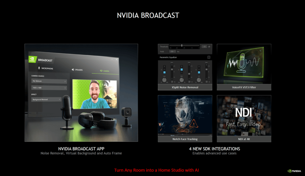 NVIDIA GeForce RTX 3060 Ti NVIDIA Broadcast Presentation Slide