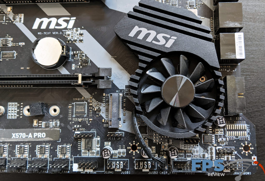 MSI X570-A PRO Motherboard Chipset Cooling